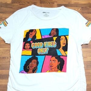On Fire GoodĀ Vibes Only ShirtāSizeāXL